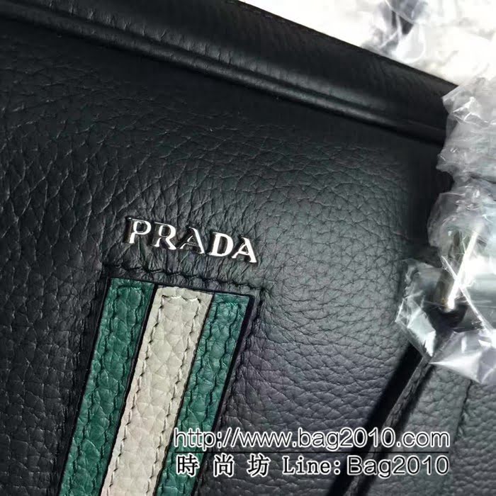 普拉達PRADA原單 最新款 VS363克色原版荔枝紋男士公事包 官網同步. PHY1029